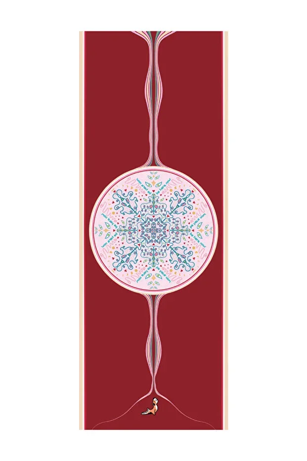 PETARYA Mandala Series 4.1 mm Non-Slip Rubber Base Yoga Mat Pilates Mat Be Here Now