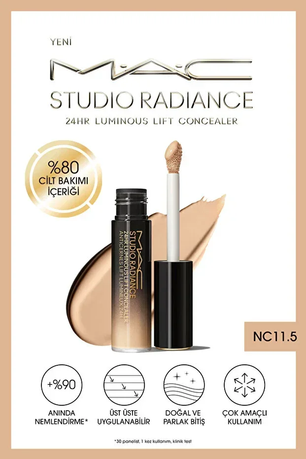 Studio Radiance 24hr Luminous Lift Concealer - Serum Concealer with Skincare Ingredients 11 ml - NC11.5