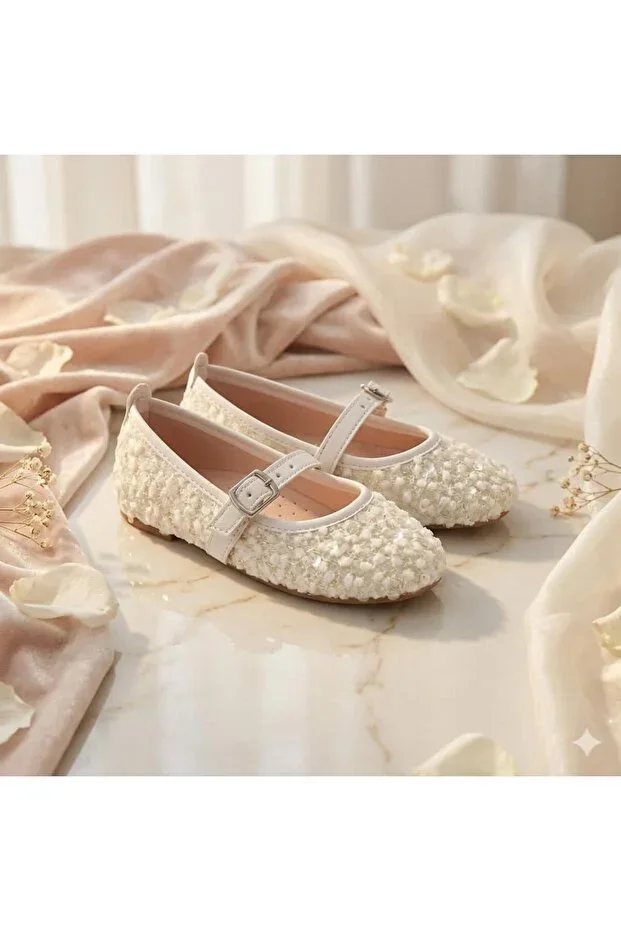 White Girls' Ballet Flats