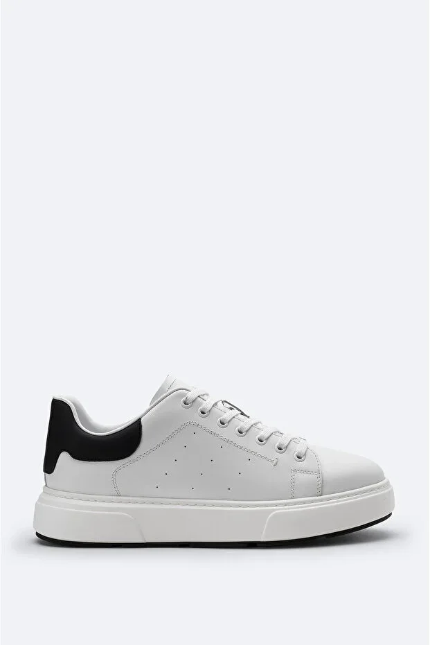Men's White 100% Leather Casual Shoes A61Y8004