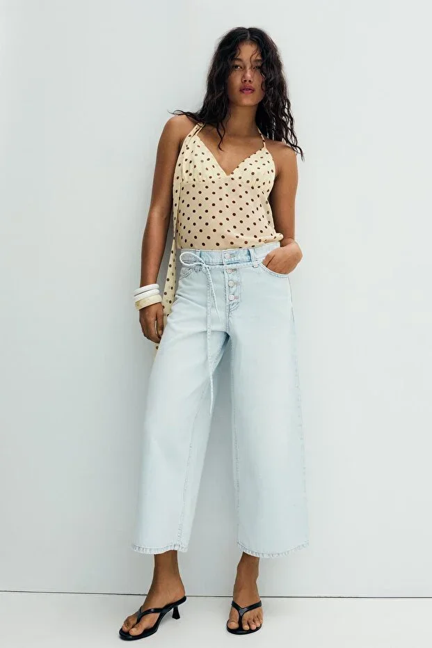 Bershka Wide leg high waist jeans