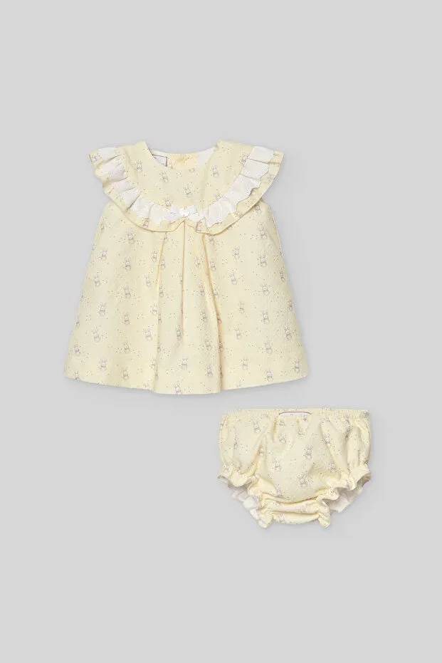 Paz Rodriguez Newborn Yellow Dress Set