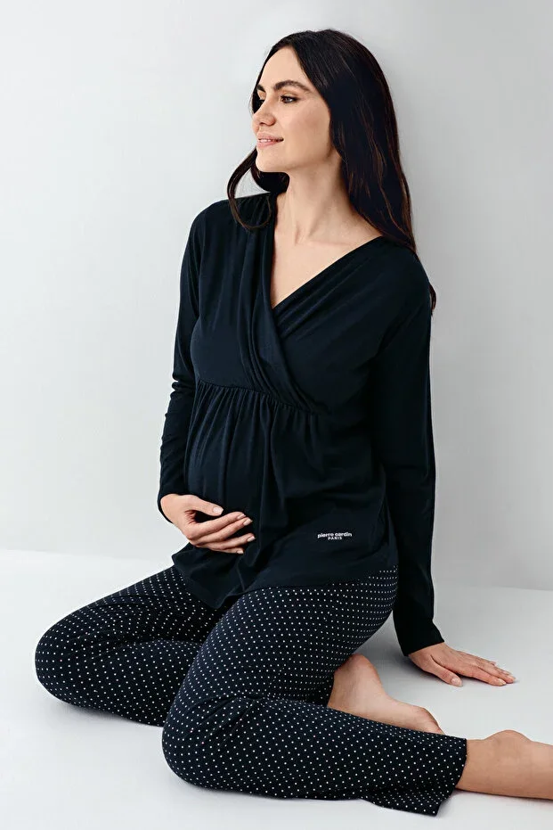 Women's Navy Pajama Set