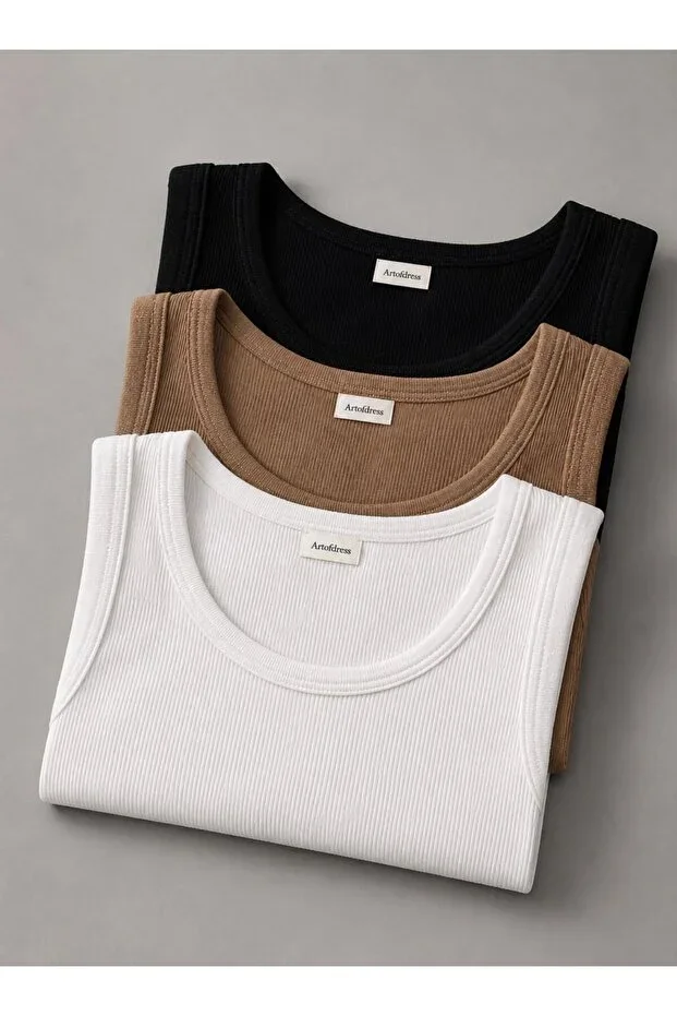 Men's Halter Neck Athlete Lycra Ribbed Tank Top 3-Pack