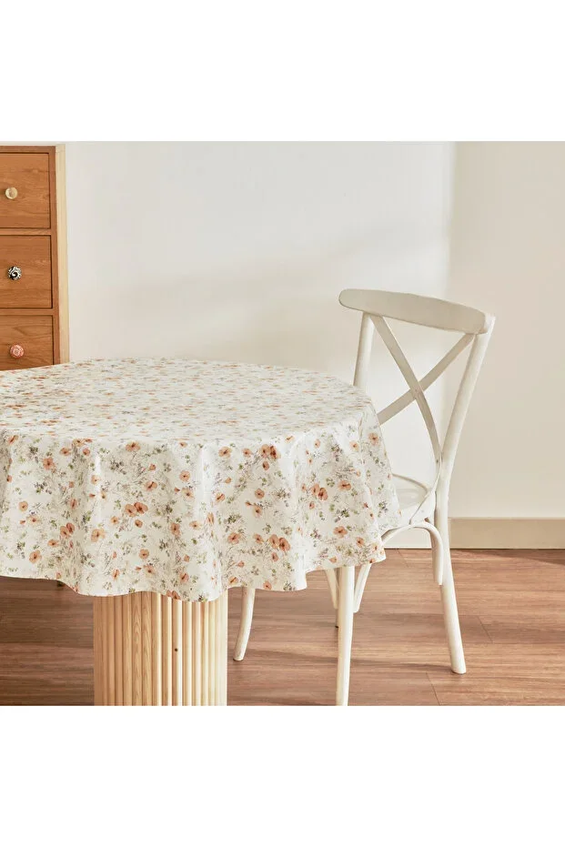 Dora Floral PVC Tablecloth Orange