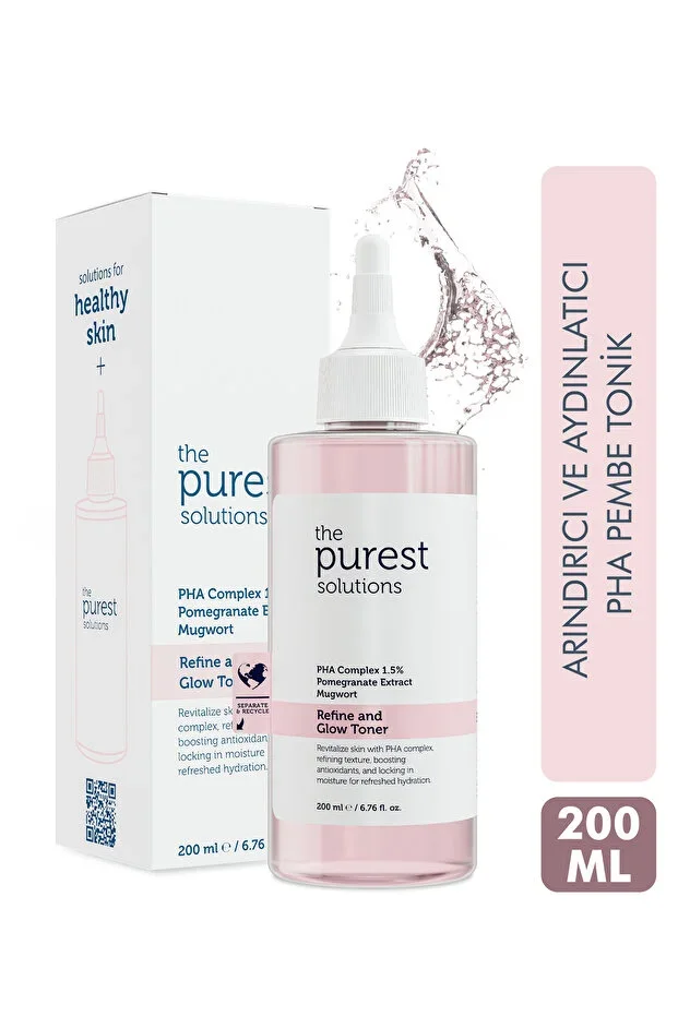 The Purest Solutions Purifying and Brightening PHA Pink Tonic for Sensitive Skin 200ml
