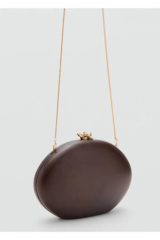 Oval clutch bag