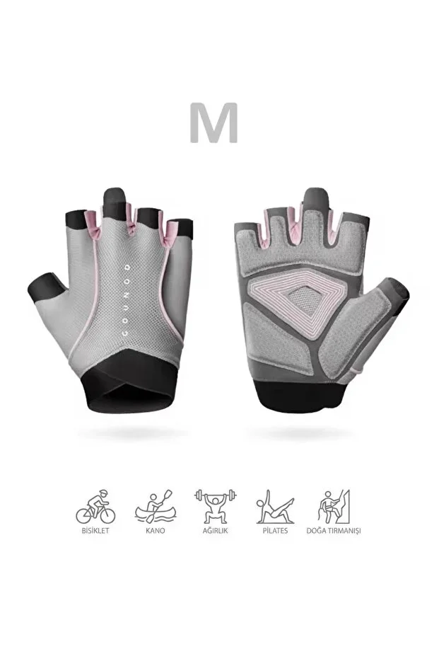 SkyWheel Superior (Top Level) Half Finger Pro Fitness, Pilates, Weight Palm Non-Slip Silicone Gloves - M