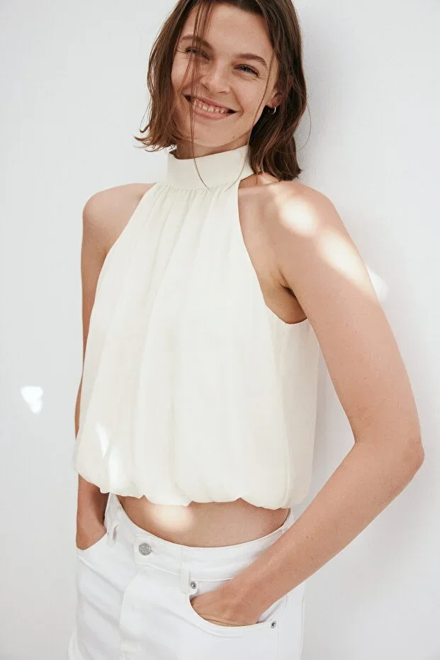H&M Hem Balloon Cut Top