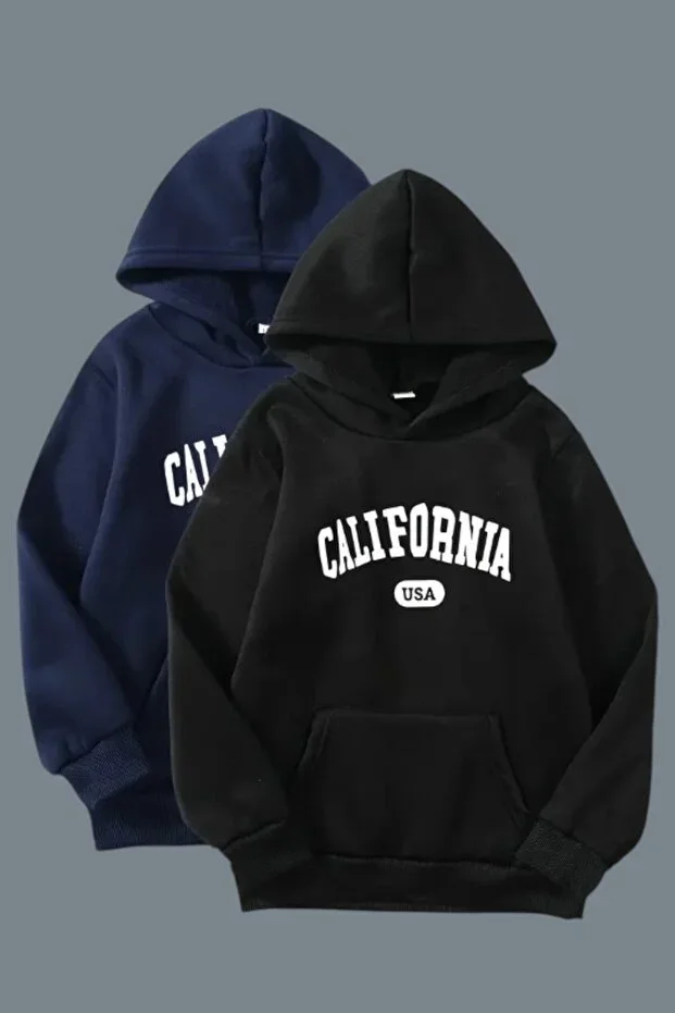 2 Pieces Seasonal California Print Unisex Kids Sweatshirt