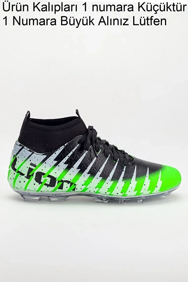 Unisex Football Boots with Socks Green Black