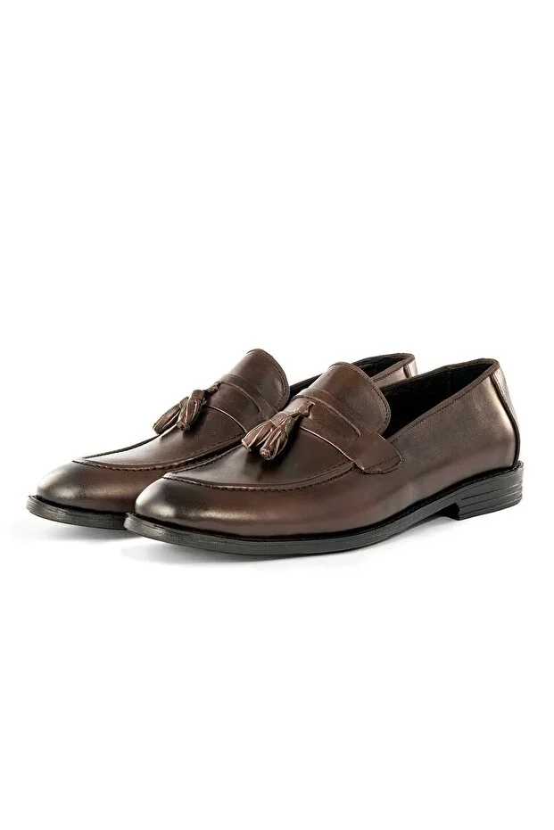 Quaste Genuine Leather Men's Classic Shoes, Loafer Classic Shoes, Moccasin Shoes