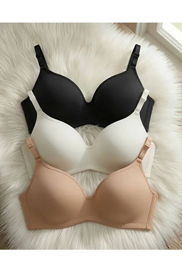 Women's Lotus (PADDED) Non-Wired Gatherer 3-Piece Bra Set