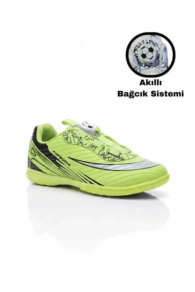 Airlaliga Boys' Smart Laces Indoor Soccer Shoes