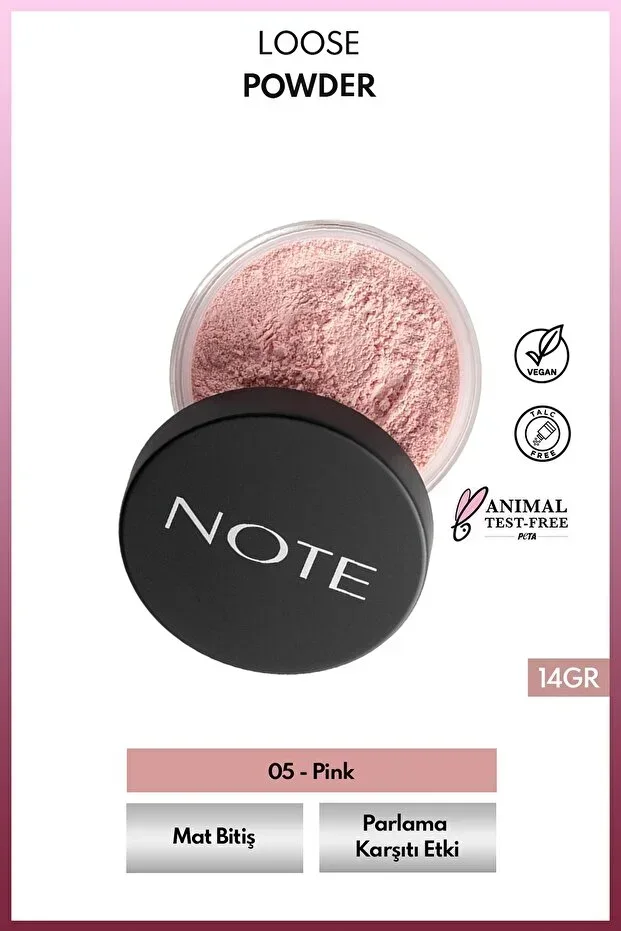 Loose Powder 05 Pink Makeup Setting Mattifying Powder