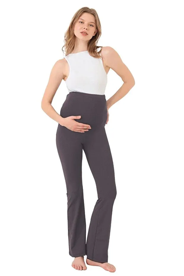 Smoked High Waist Pregnant Spanish Flare Women's Tights