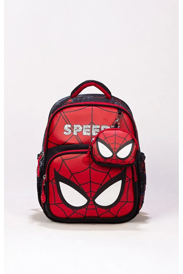 Printed Spider Boys' Nursery Kindergarten Preschool Bag with Spider Small Wallet Gift