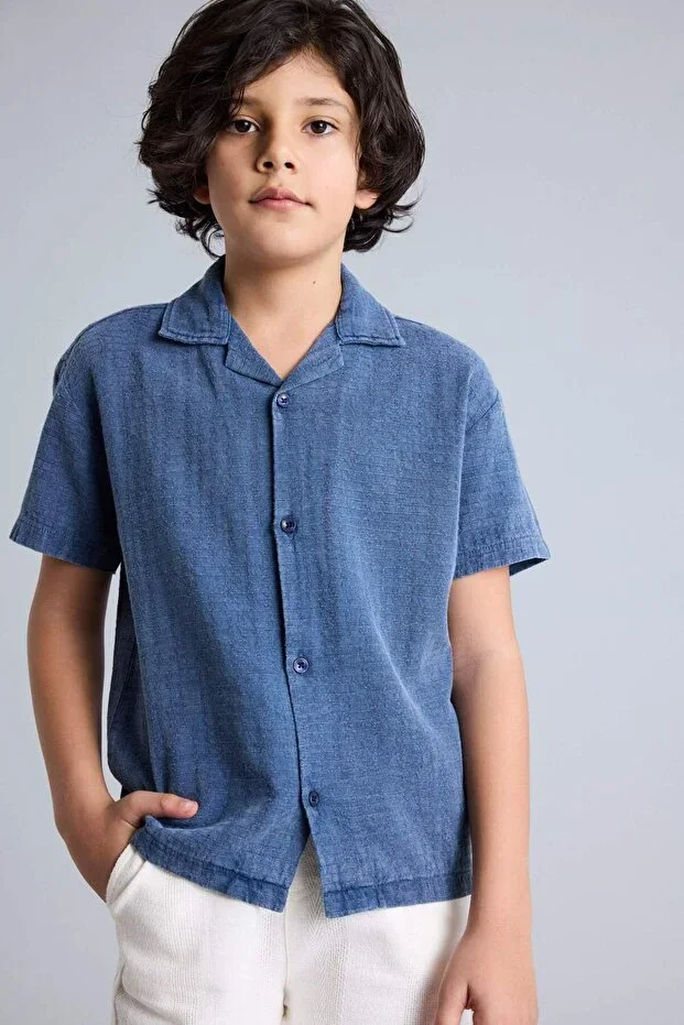 Oversize Polo Neck Shirt Boys H0068A826SM