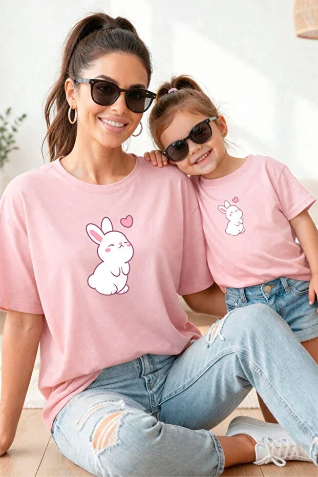 Mother Daughter 100% Cotton T-shirt Mama Mini Mother Daughter SINGLE PRICE