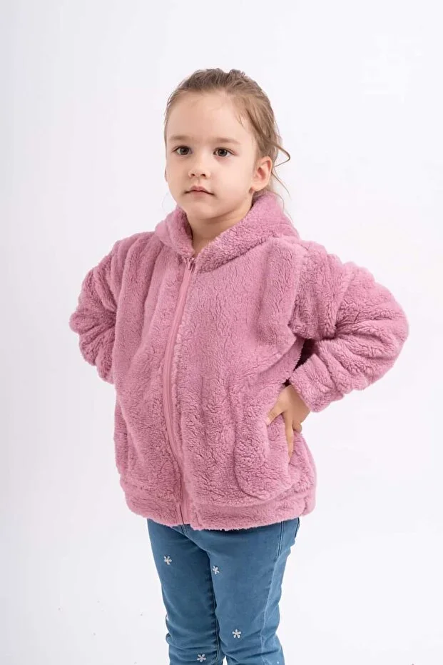 Girl Teen Child Fleece Welsoft Plush Pocket Jacket