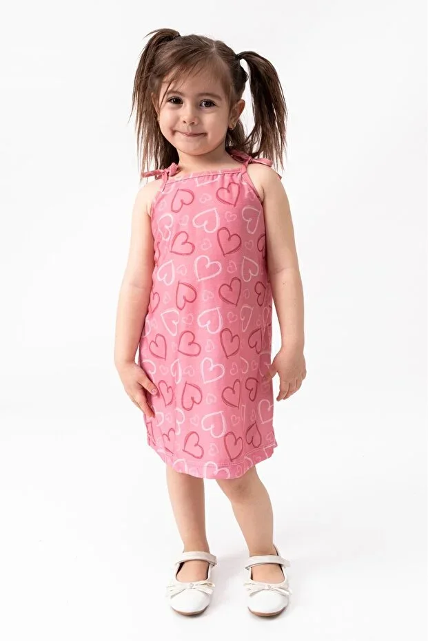 BUUFUU Strappy Printed Girls' Dress