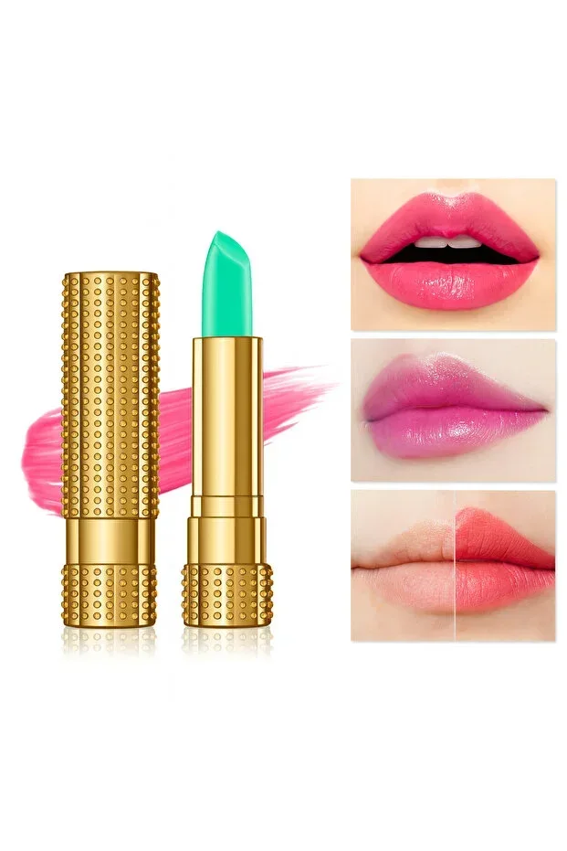 Rose Magic Lipstick Color Changing 24 Hours Lasting Lipstick Pink