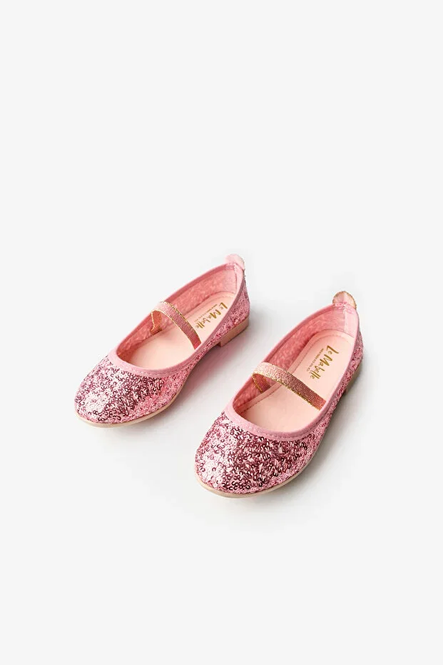 Pink Sequin Girls' Ballet Flats