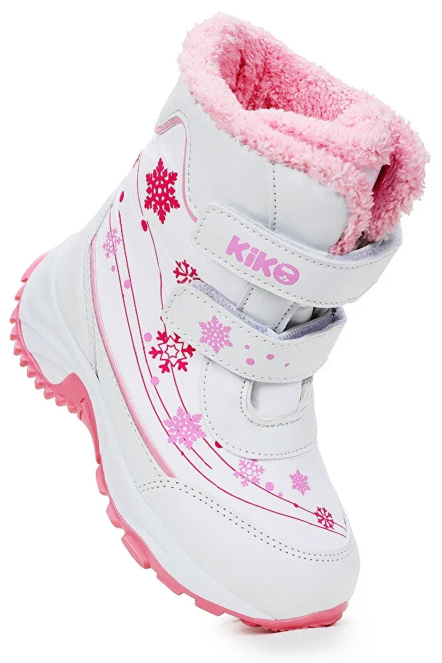 Snowflake Velcro Girls' Snow Boots Water Resistant