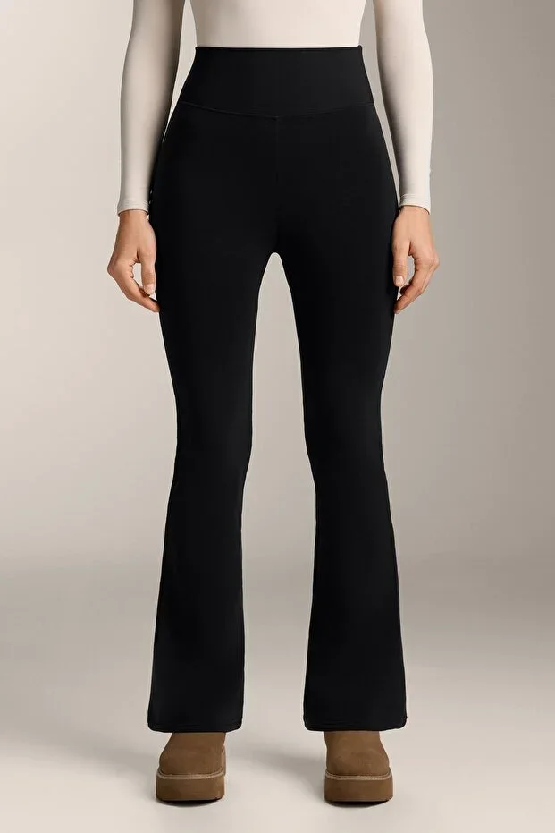 Oysho Seamless, Super High Waist, Extra Warm Flare Trousers