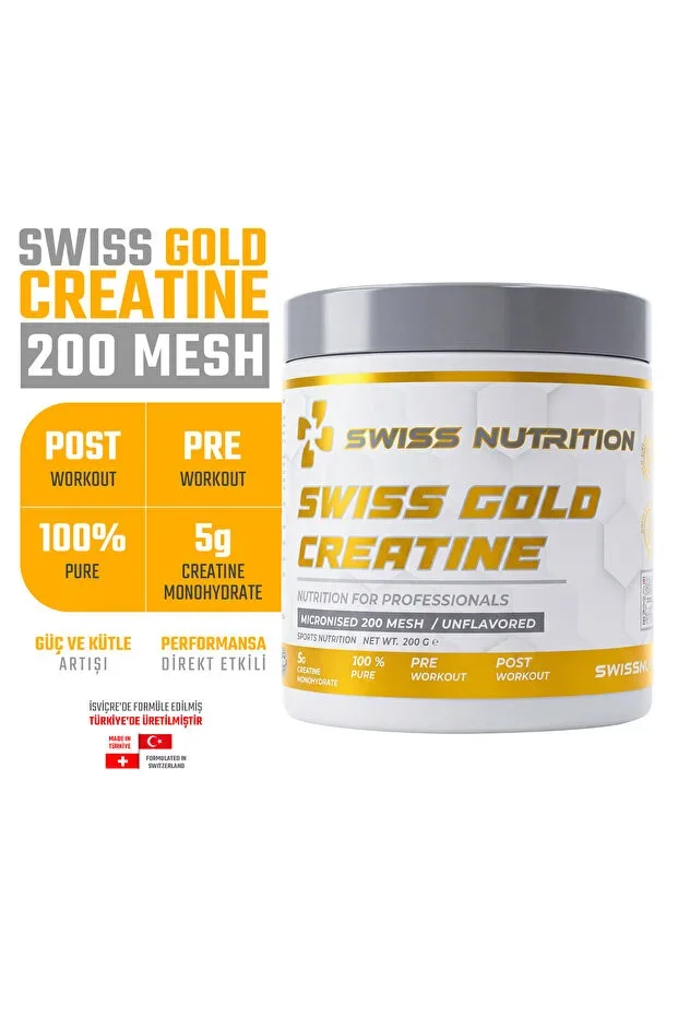 Swiss Gold Creatine 40 Servings 200 gr 200 MESH 100% pure Creatine