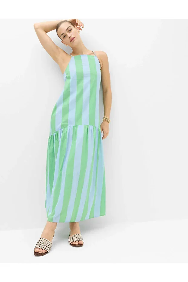 Cotton Striped Beach Dress