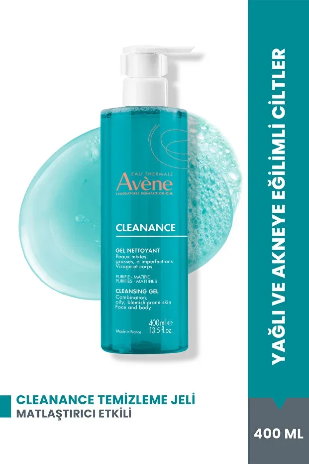 Avene Cleanance Mattifying Face Cleansing Gel for Oily and Acne-Prone Skin 400 ml