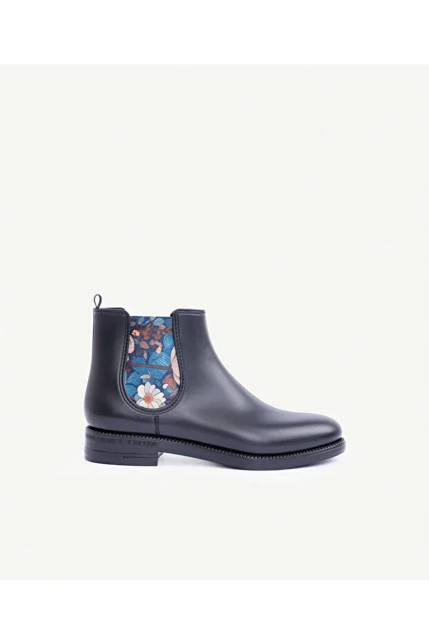Floral Print Elasticated Rain Boots