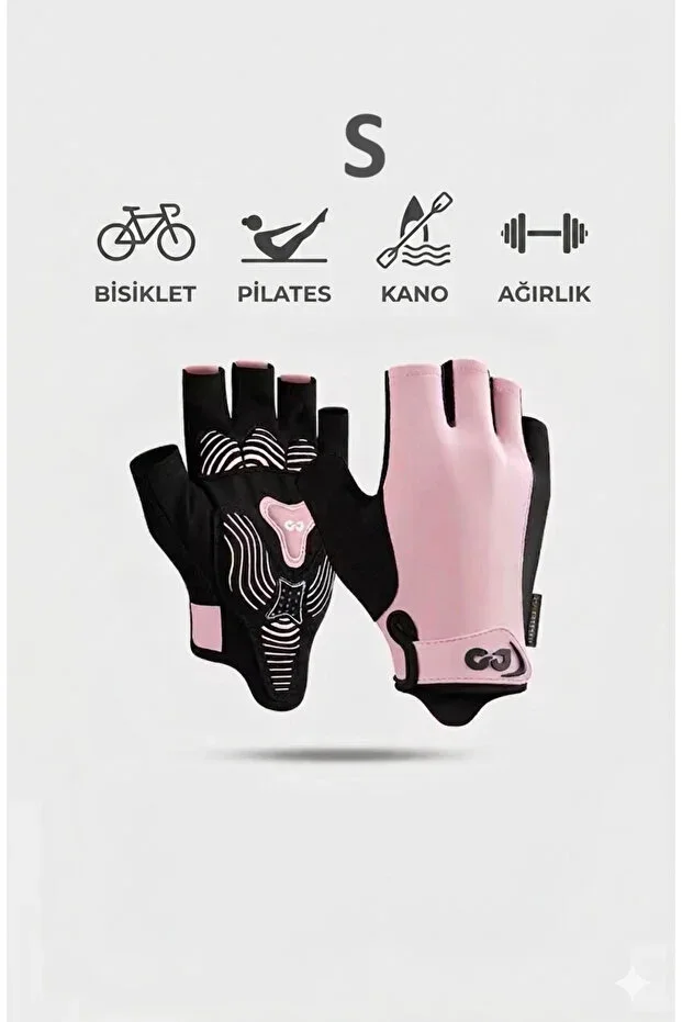 SkyWheel Superior (Top Segment) Half Finger Pro Fitness, Reformer Pilates Palm Non-Slip Silicone Gloves - S