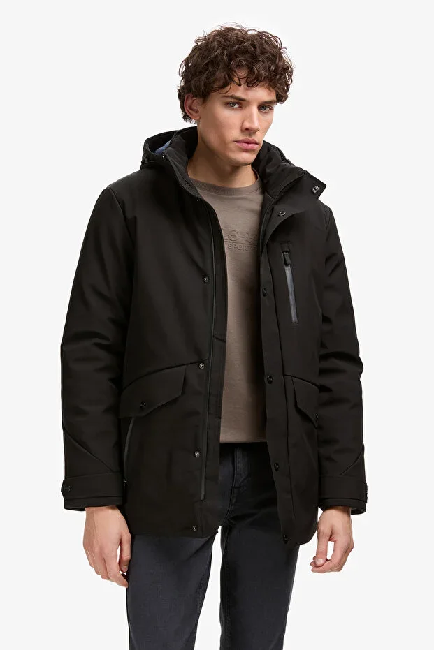 Men's Black Coat 50310302-VR046