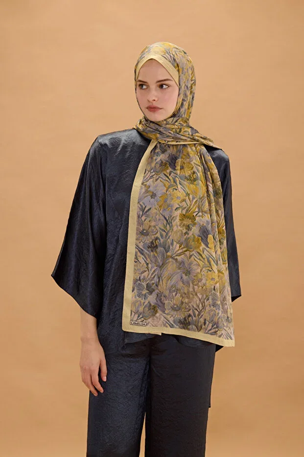 Paradise Kraş Scarf - Yellow Grey