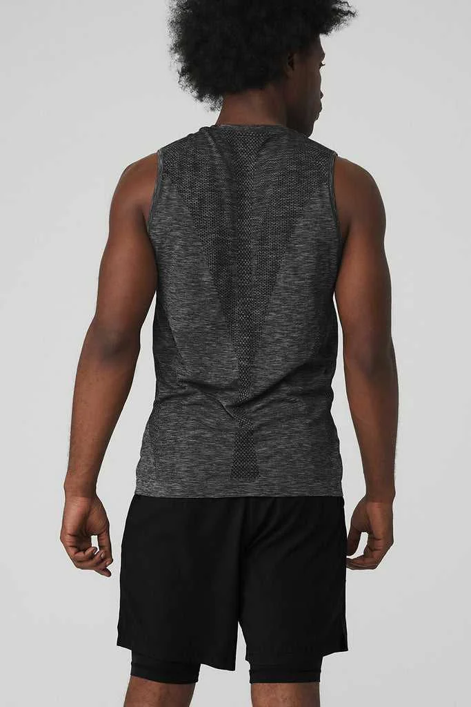 Alo Yoga Amplify Seamless Muscle Tank Қара | QWVIO-3785