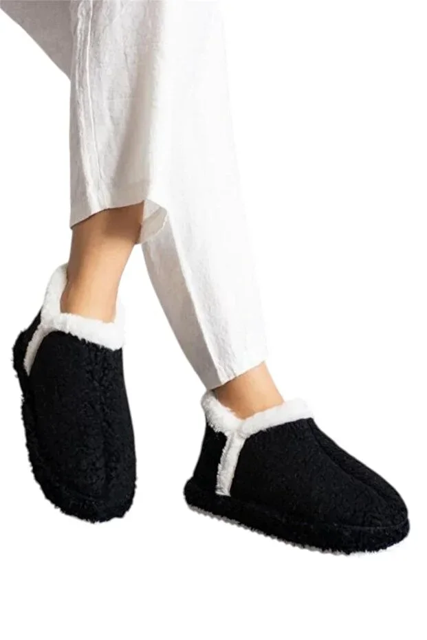 Women's Slippers | House Boots | House Shoes Eva Thick Light Non-Slip Sole BLACK