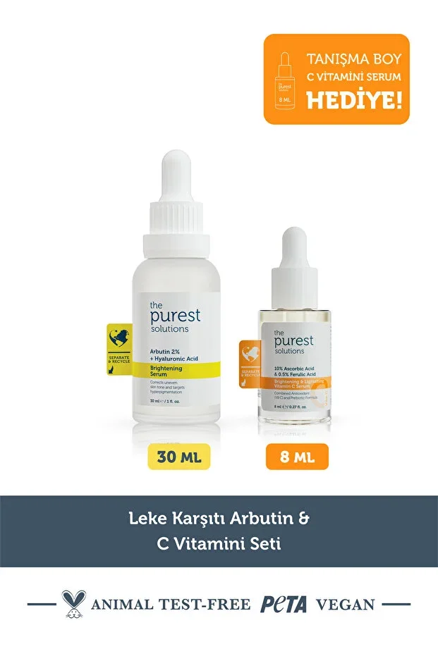Anti-Spot Arbutin & Vitamin C Set: 30 ml Spot Serum + 8 ml Trial Size Vitamin C