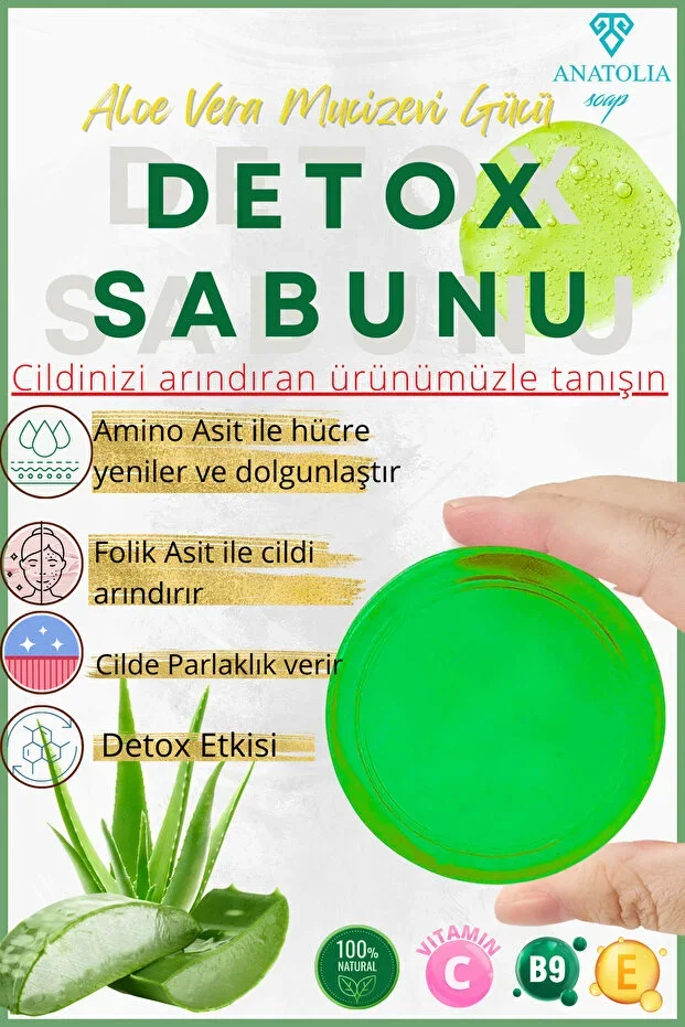 Detox Soap Spot Removing Brightening Purifying Serum Matcha Aloe Vera Face Cleanser