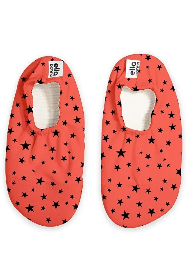 Non-Slip Sole Unisex Baby Children's Water Shoes Pool Booties Black Stars