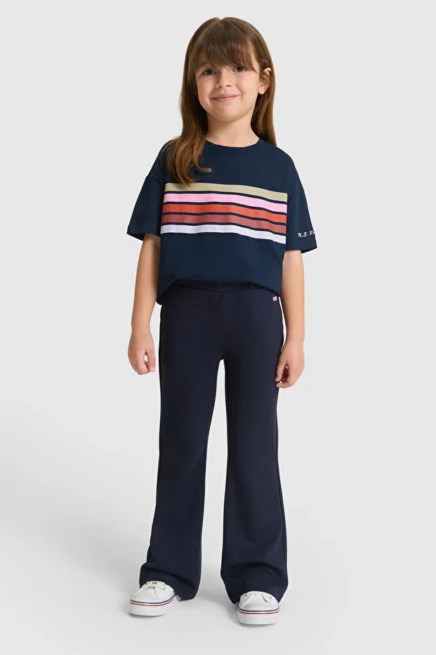 Girls Navy Sweatpants 50327068-VR033