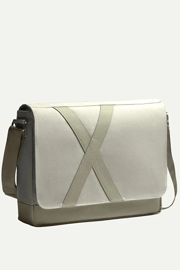 Unisex Horizontal Messenger Bag - Nevend - Concrete