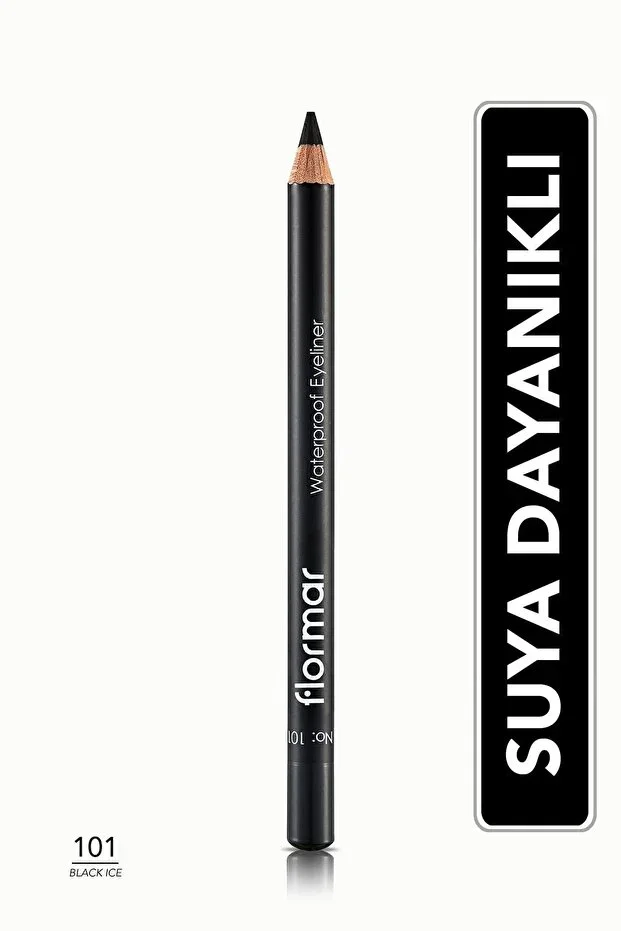 Flormar Matte Finish Waterproof Eyeliner (BLACK) - Waterproof Eyeliner - 101 Black Ice - 8690604109012
