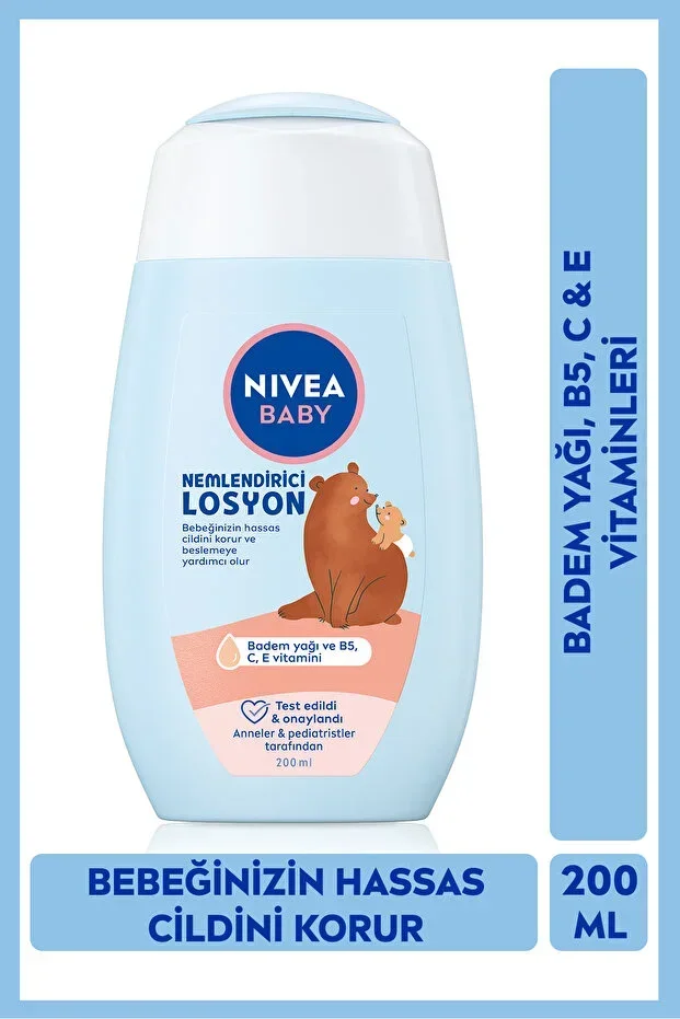 Baby Moisturizing Lotion 200ml, 24-Hour Effective Care and Protection, Sensitive Skin, Aloe Vera