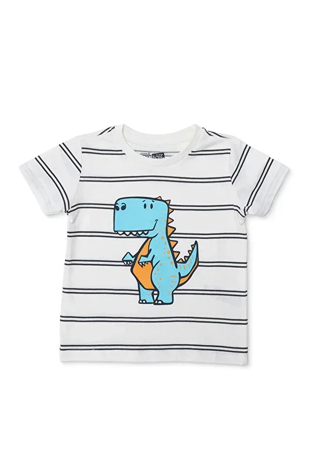 HelloBaby HelloBaby Boys T-shirt Dinosaur Print Crew Neck Short Sleeve
