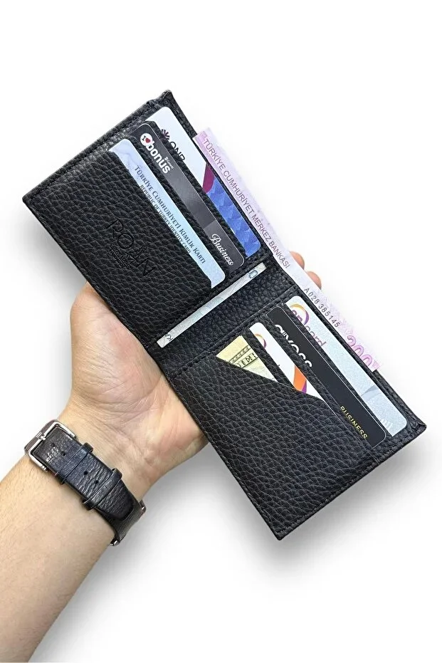 Local Material and Vegan Friendly Men's Wallet: Wide Card Pocket and Minimalist Design