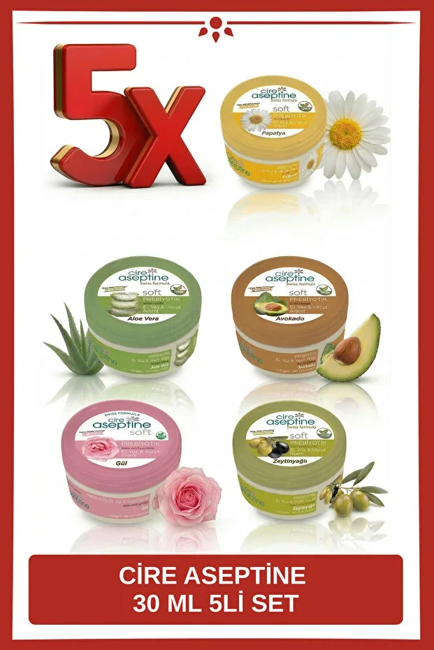 5 Pcs X Soft Prebiotic Hand, Face & Body Cream 30 Ml