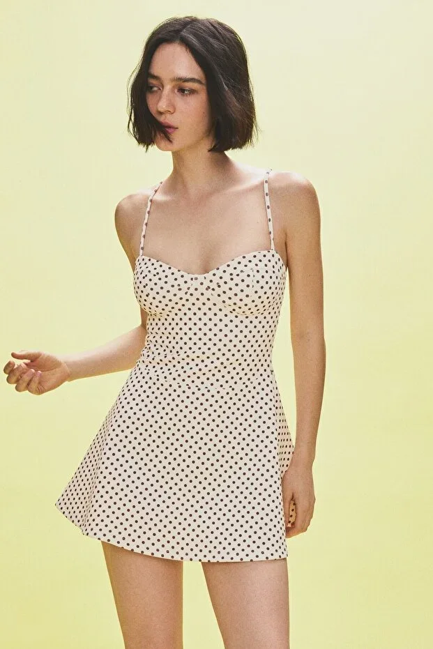 Bershka Strappy Mini Corset Dress