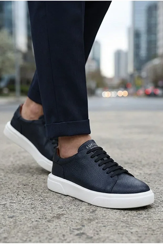 Tommy Men's Genuine Leather Casual Daily Shoes 25y 111230187 M Black